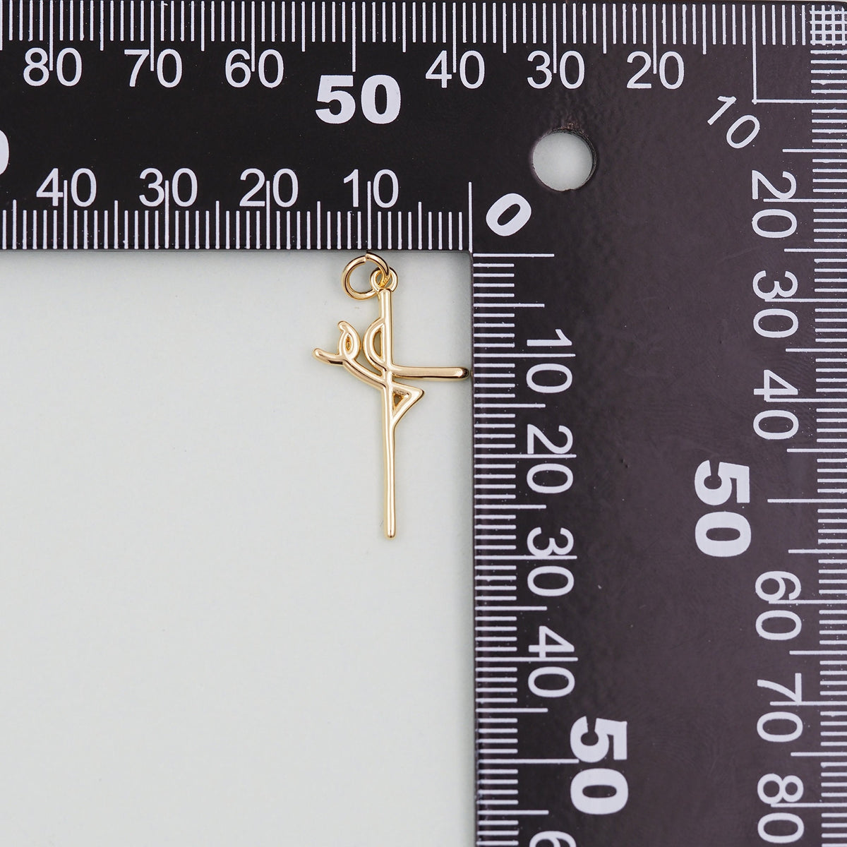Gold geometry Charms,18K Gold Filled CZ geometry Pendant,geometry cross Charm Bracelet Necklace for DIY Jewelry Making Supply