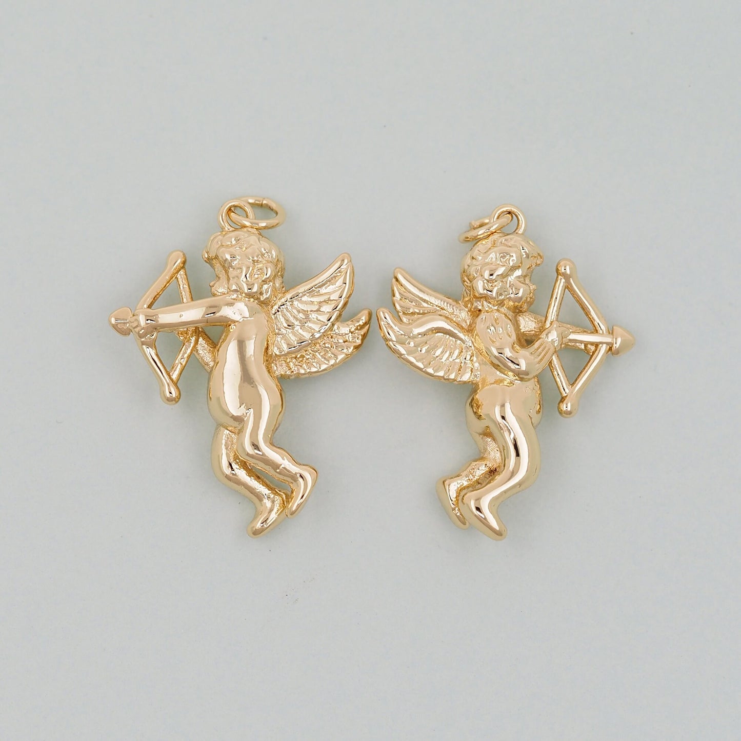 Gold Angel Charms,18K Gold Filled CZ Angel Pendant,Angel Charm Bracelet Necklace for DIY Jewelry Making Supply