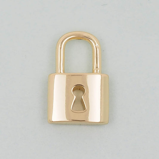 Gold Key Lock Charms,18K Gold Filled Key Pendant,Lock Charm Bracelet Necklace for DIY Jewelry Making Supply