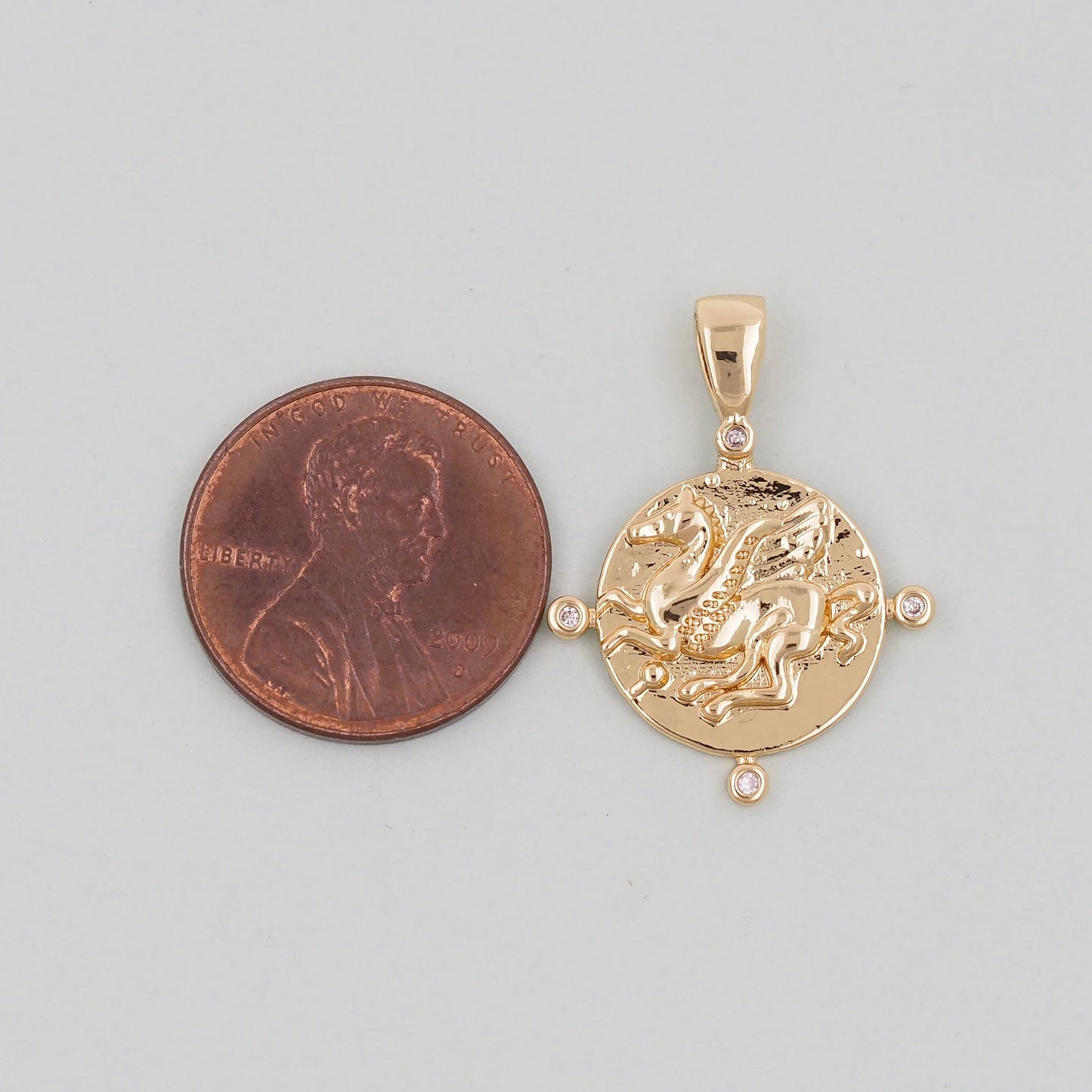 Gold Pegasus Charms,18K Gold Filled Pegasus Pendant,Pegasus Charm Bracelet Necklace for DIY Jewelry Making Supply