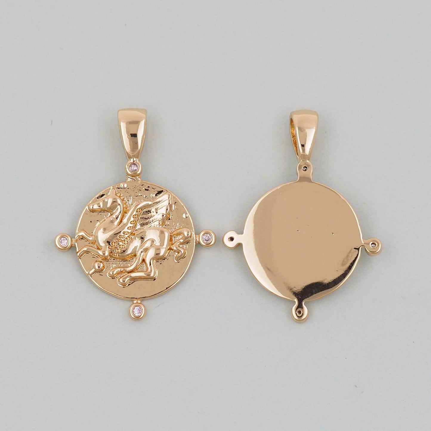 Gold Pegasus Charms,18K Gold Filled Pegasus Pendant,Pegasus Charm Bracelet Necklace for DIY Jewelry Making Supply