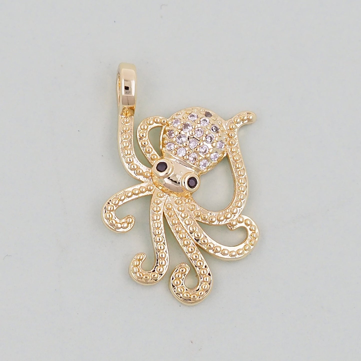 Gold octopus Charms,18K Gold Filled octopus Pendant,octopus Charm Bracelet Necklace for DIY Jewelry Making Supply