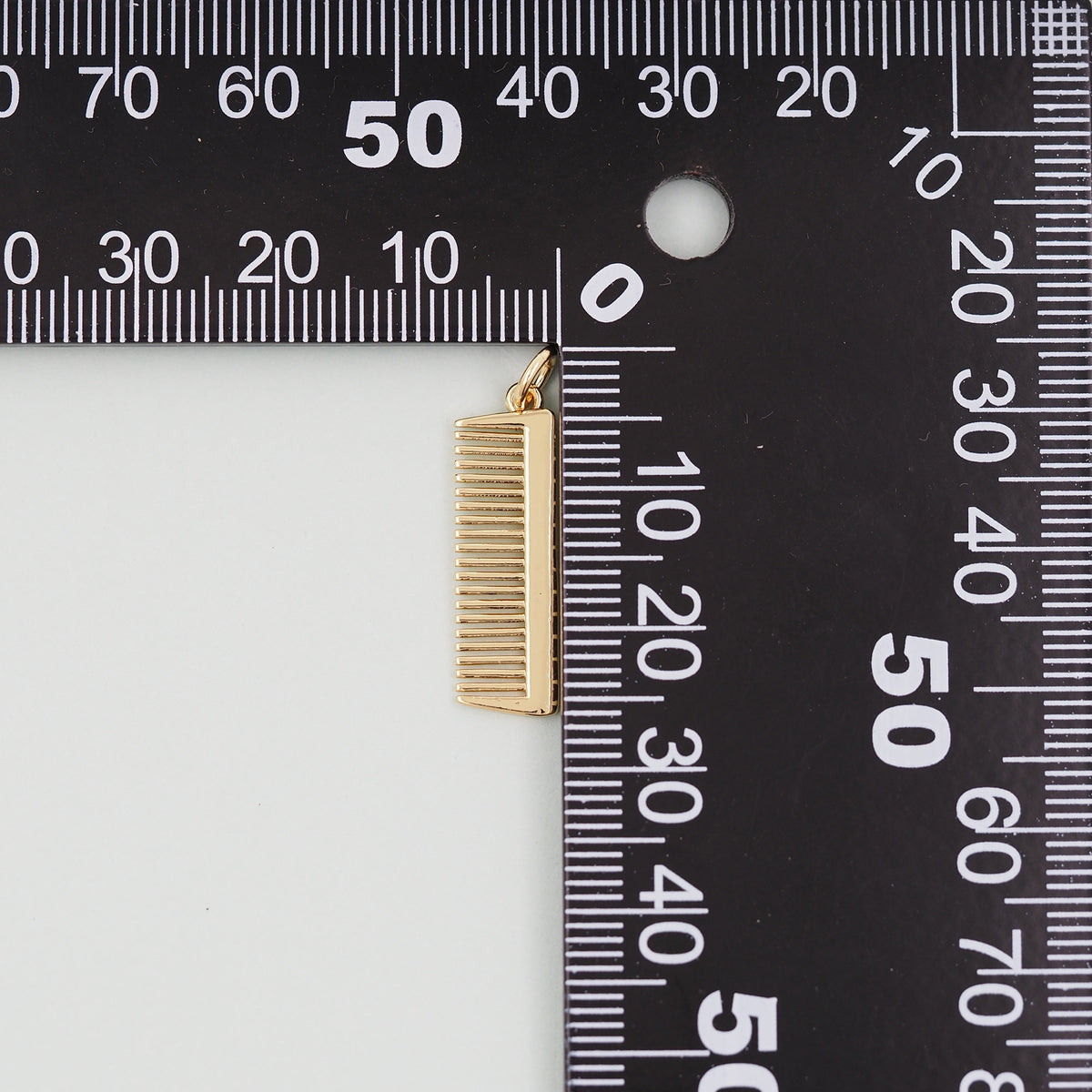 Gold Comb Charms,18K Gold Filled Comb Pendant,Comb Charm Bracelet Necklace for DIY Jewelry Making Supply