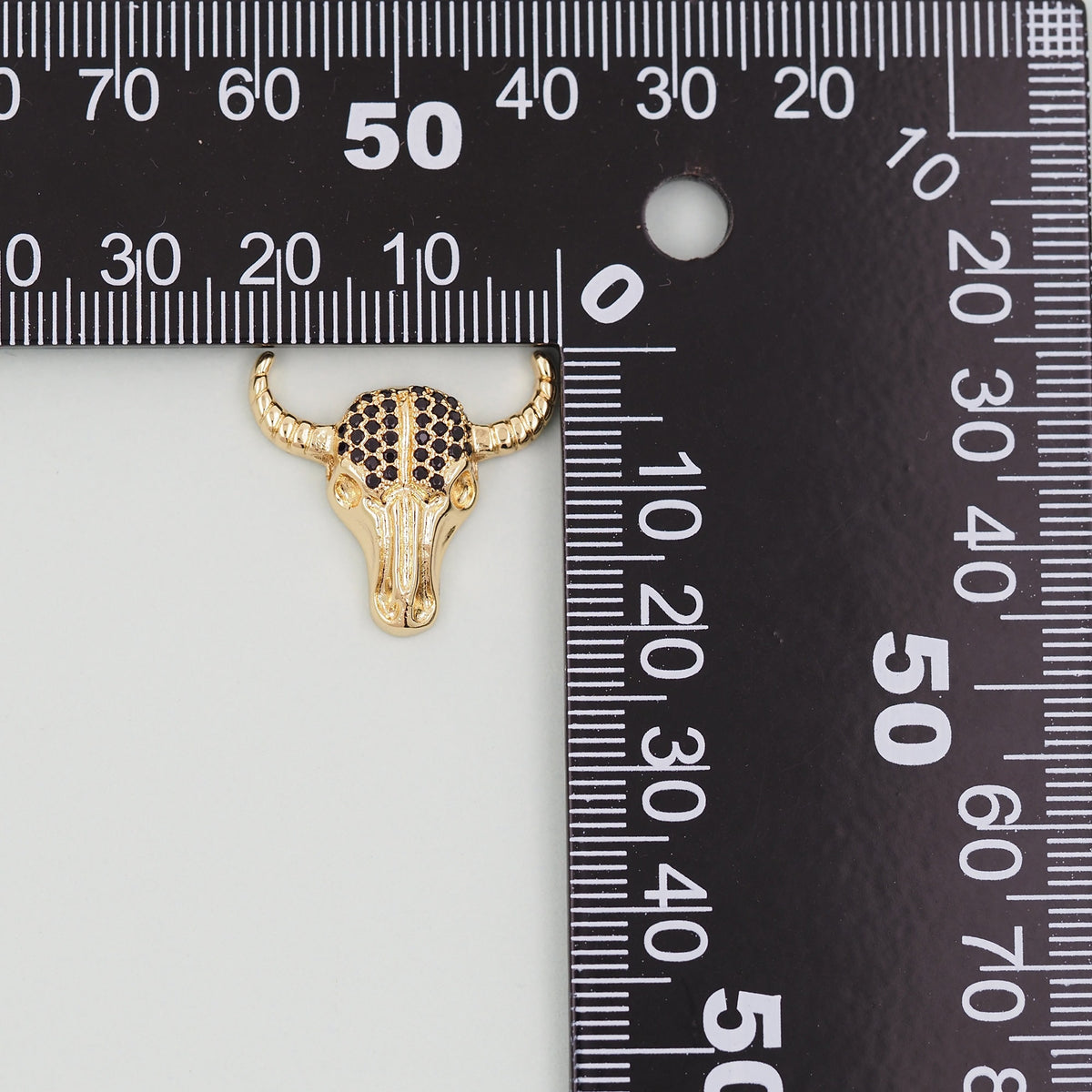 Gold Horns Charms,18K Gold Filled cow head Pendant,cow head Charm Bracelet Necklace for DIY Jewelry Making Supply