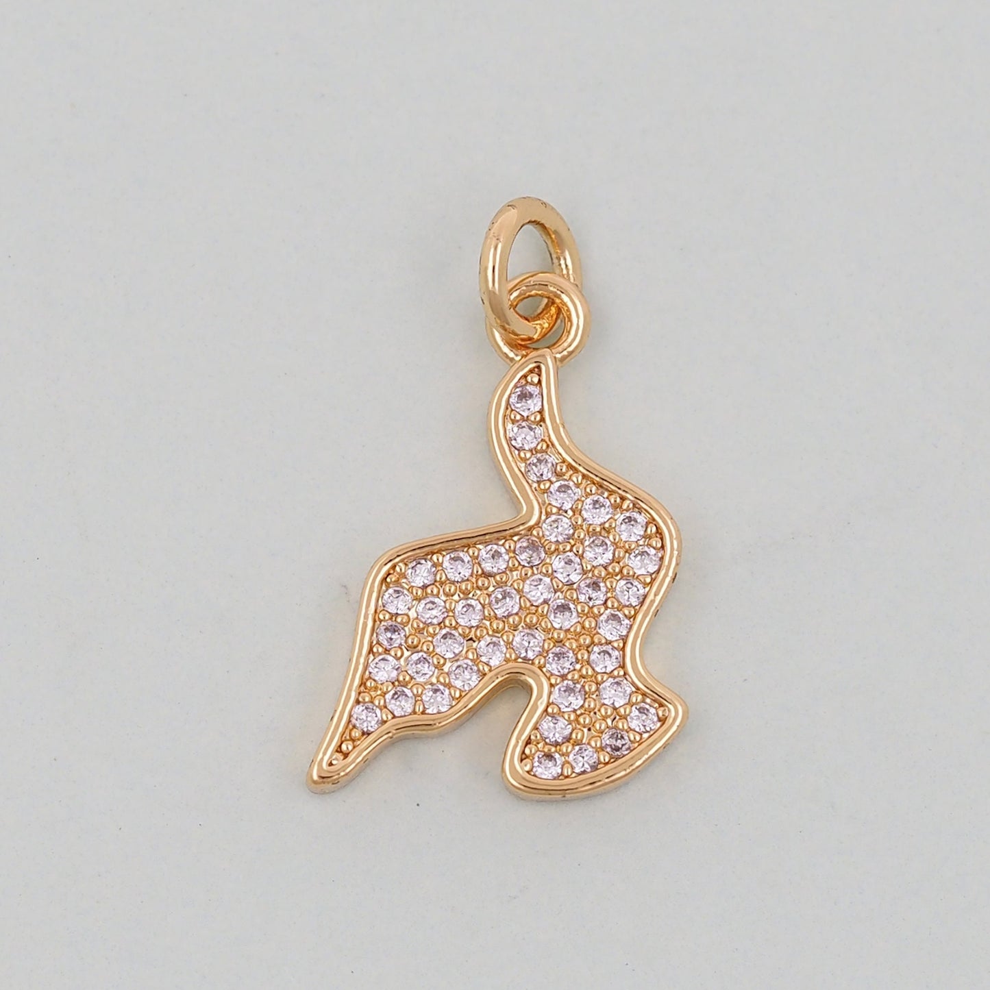 Gold Peace Charms,18K Gold Filled Pigeon Pendant,Pigeon Charm Bracelet Necklace for DIY Jewelry Making Supply