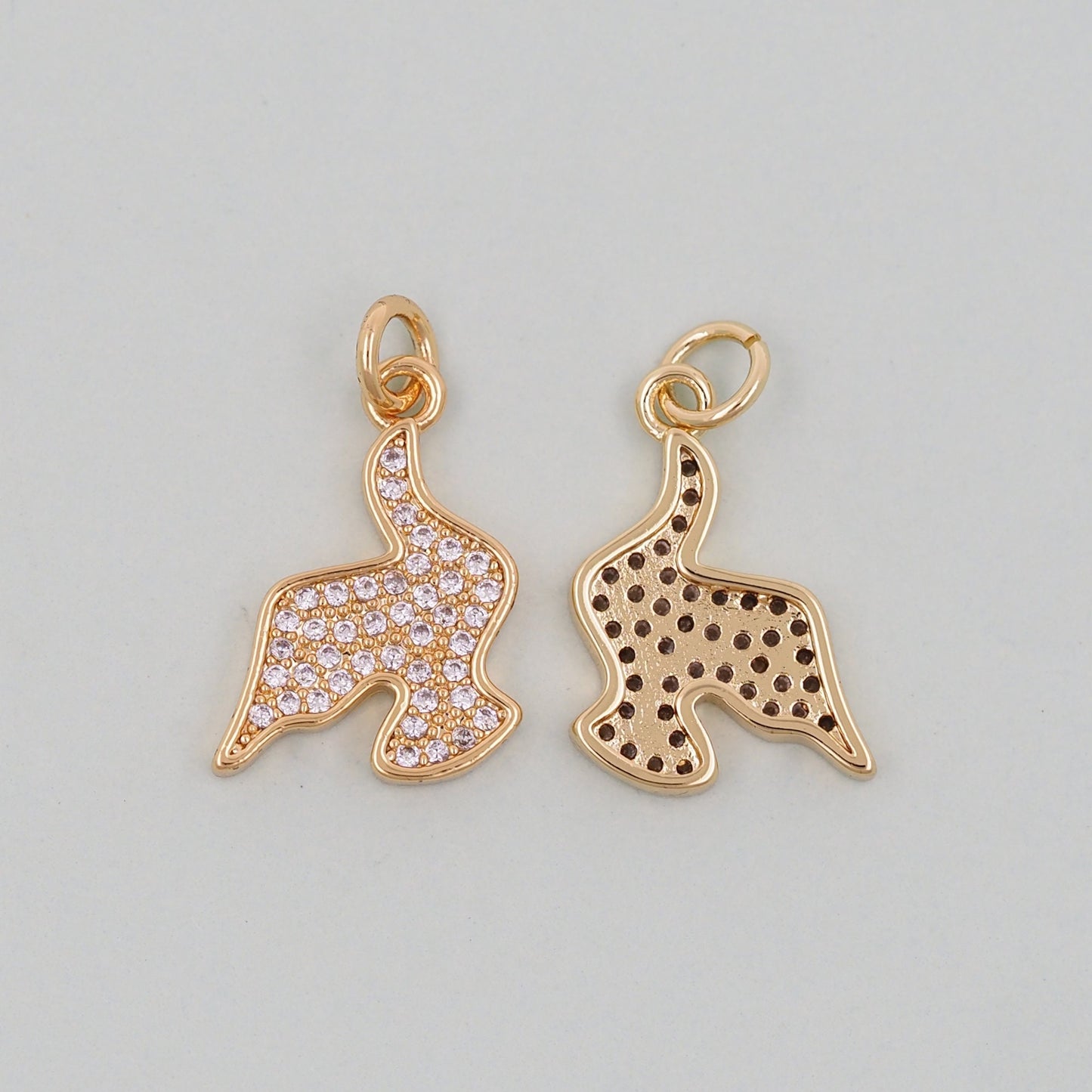 Gold Peace Charms,18K Gold Filled Pigeon Pendant,Pigeon Charm Bracelet Necklace for DIY Jewelry Making Supply