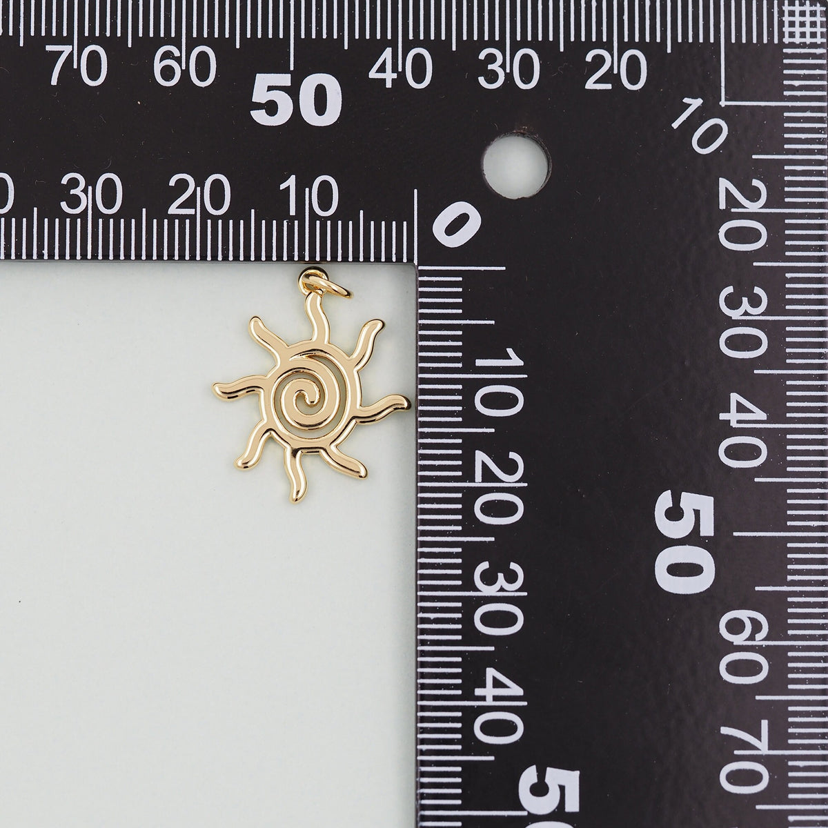 18K Gold Filled Sun Charm Pendant for Jewelry Making