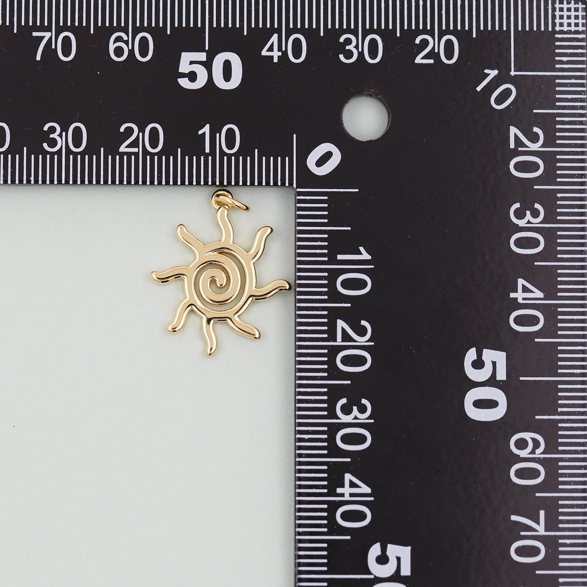 Gold Sun Charms,18K Gold Filled Sun Pendant,celestial Charm Bracelet Necklace for DIY Jewelry Making Supply