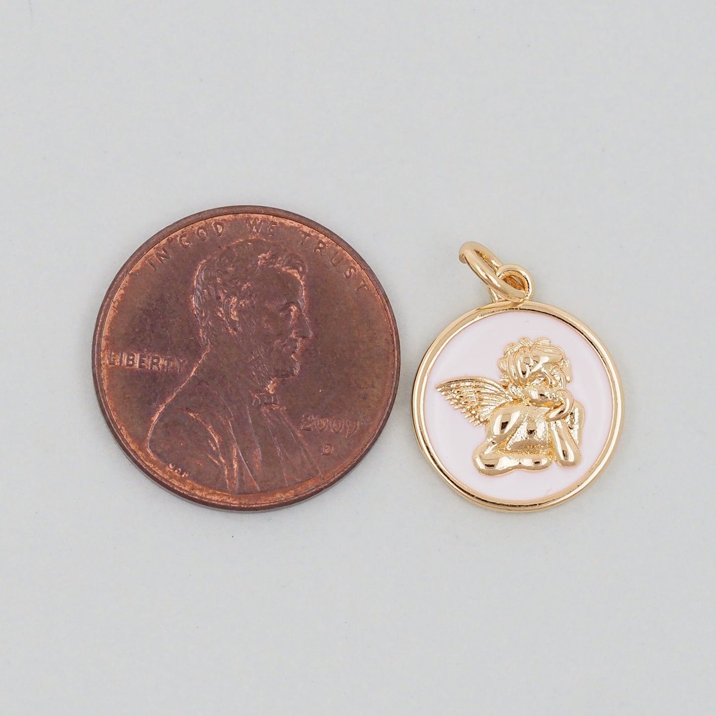Gold Angel Charms,18K Gold Filled Angel Pendant,Angel Charm Bracelet Necklace for DIY Jewelry Making Supply