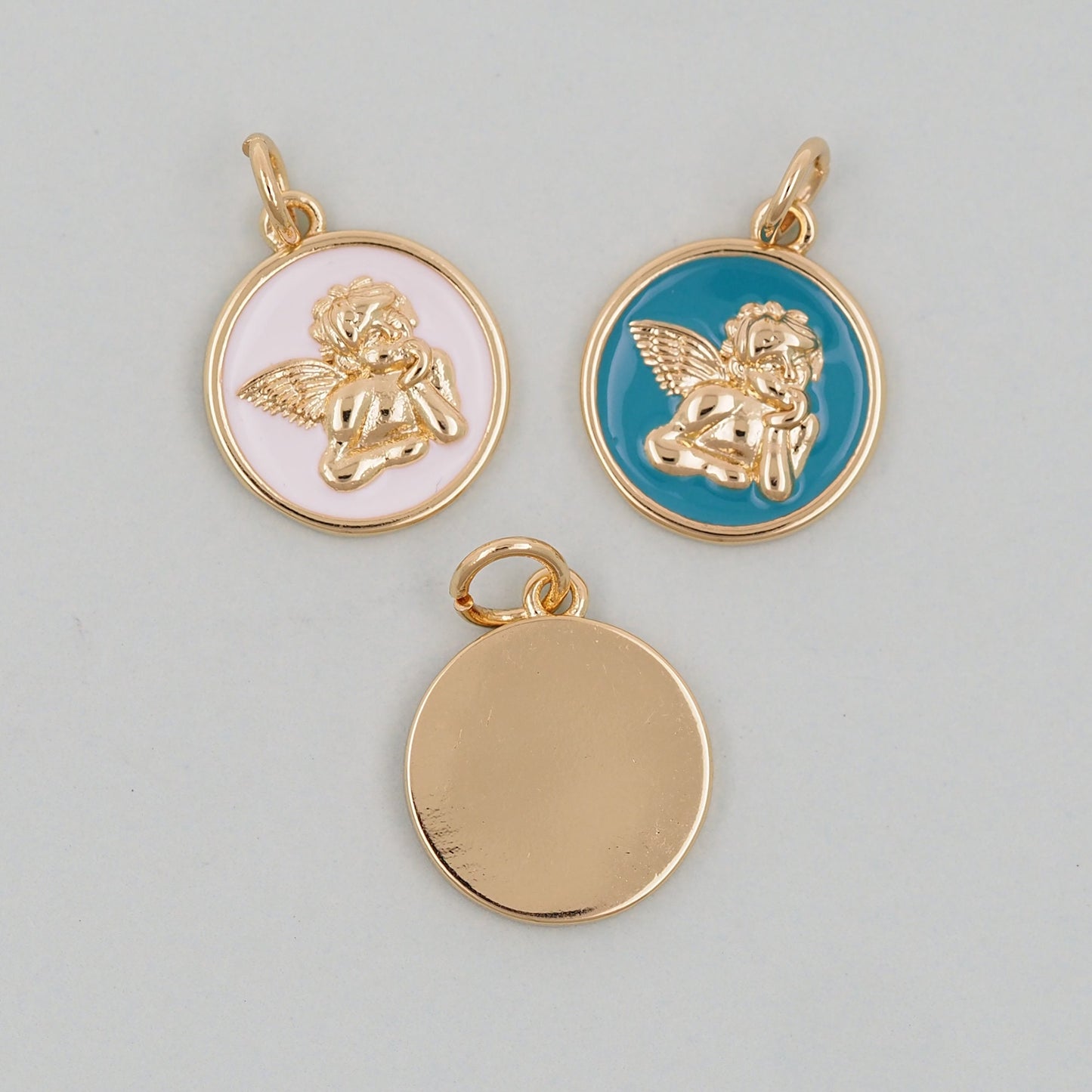 Gold Angel Charms,18K Gold Filled Angel Pendant,Angel Charm Bracelet Necklace for DIY Jewelry Making Supply
