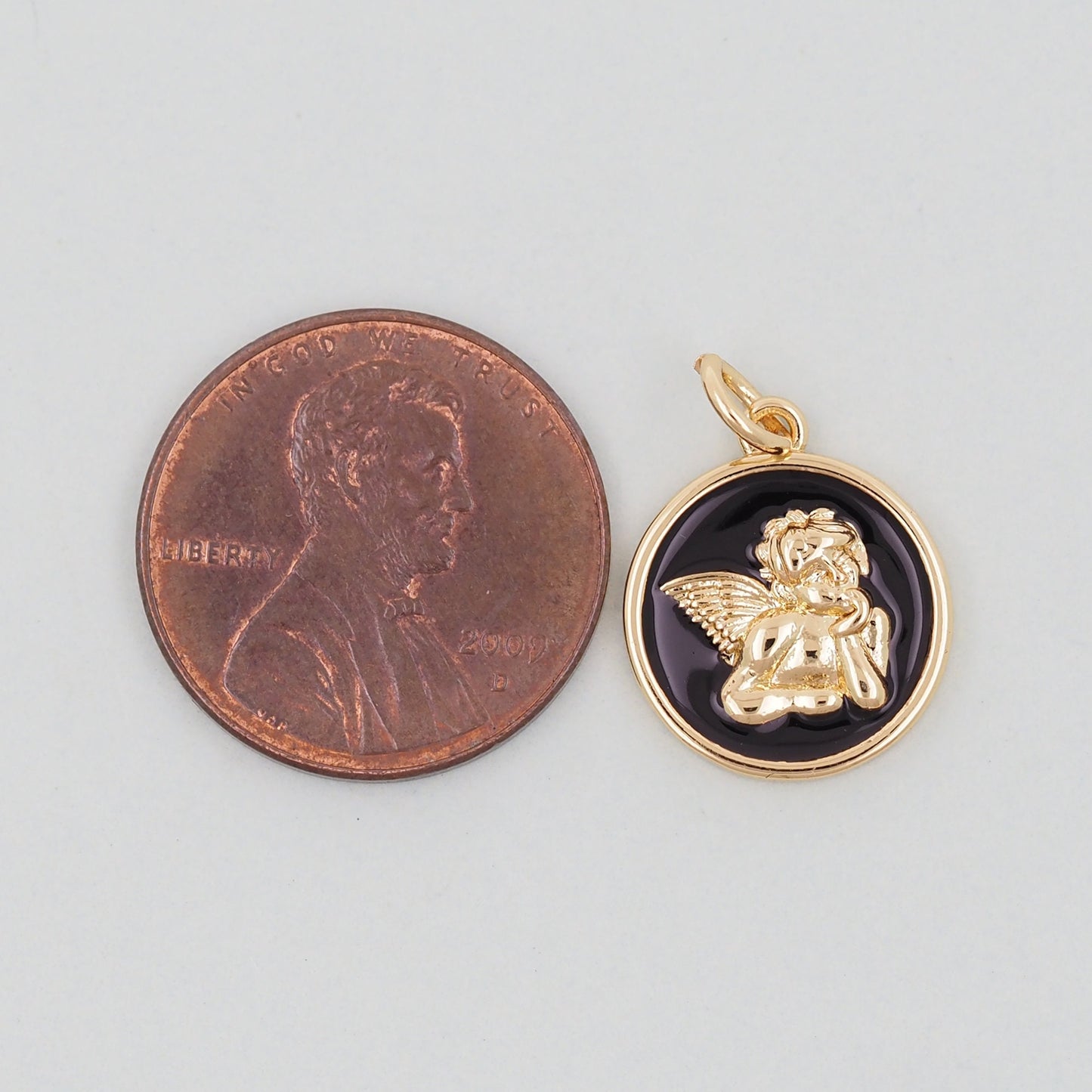 Gold Angel Charms,18K Gold Filled Angel Pendant,Angel Charm Bracelet Necklace for DIY Jewelry Making Supply