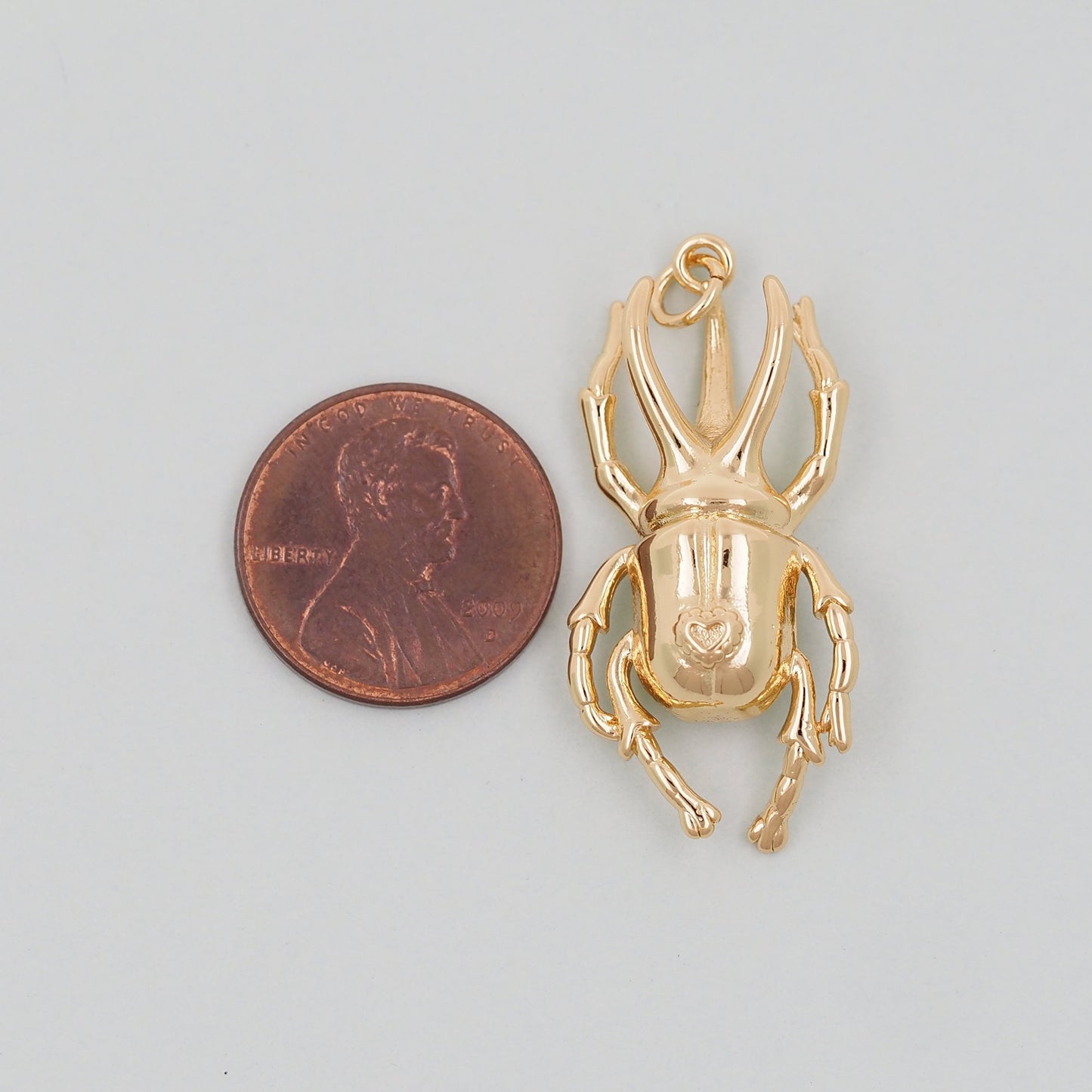 Gold beetle Charms,18K Gold Filled beetle Pendant,beetle Charm Bracelet Necklace for DIY Jewelry Making Supply