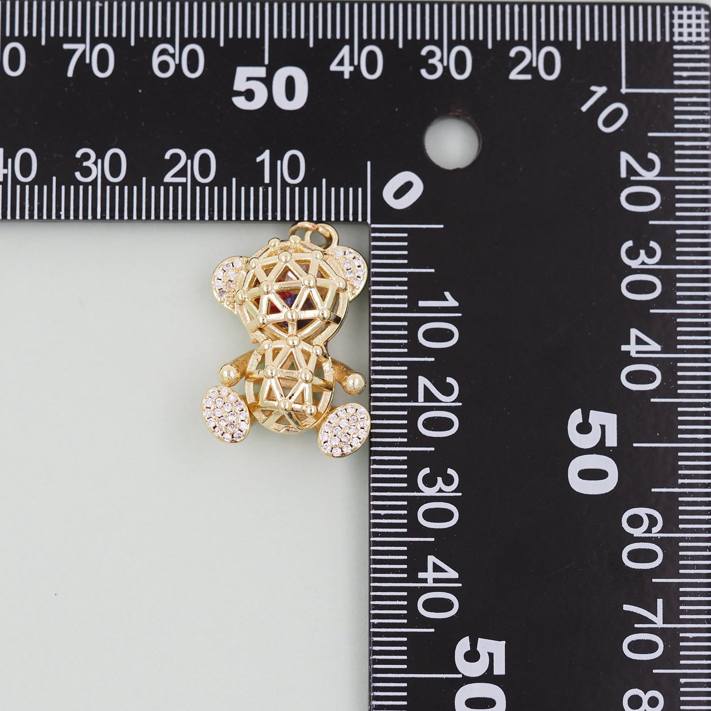 Gold Bear Charms,18K Gold Filled Bear Pendant,cute Bear Charm Bracelet Necklace for DIY Jewelry Making Supply