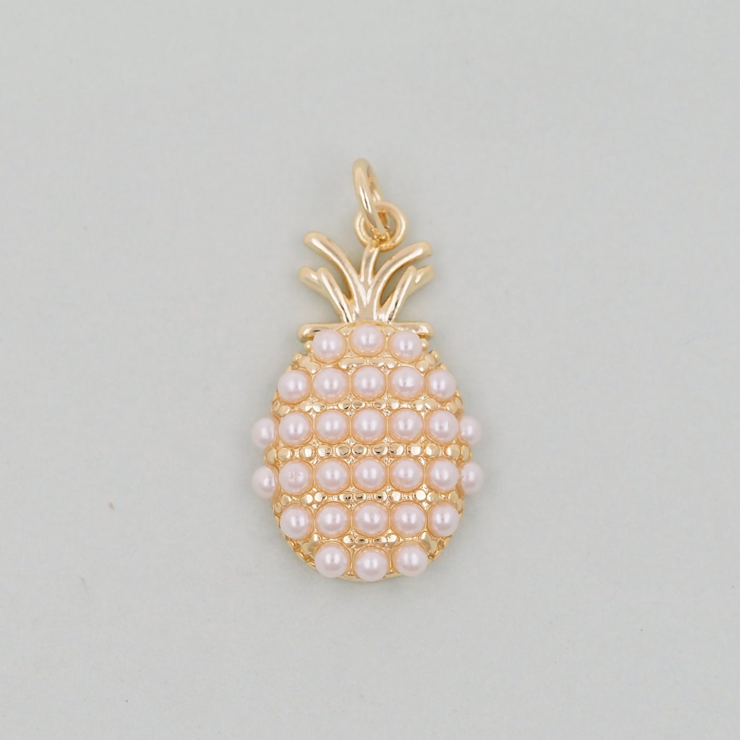 Gold Pineapple Charms,18K Gold Filled Pineapple Pendant,Fruit Charm Bracelet Necklace for DIY Jewelry Making Supply