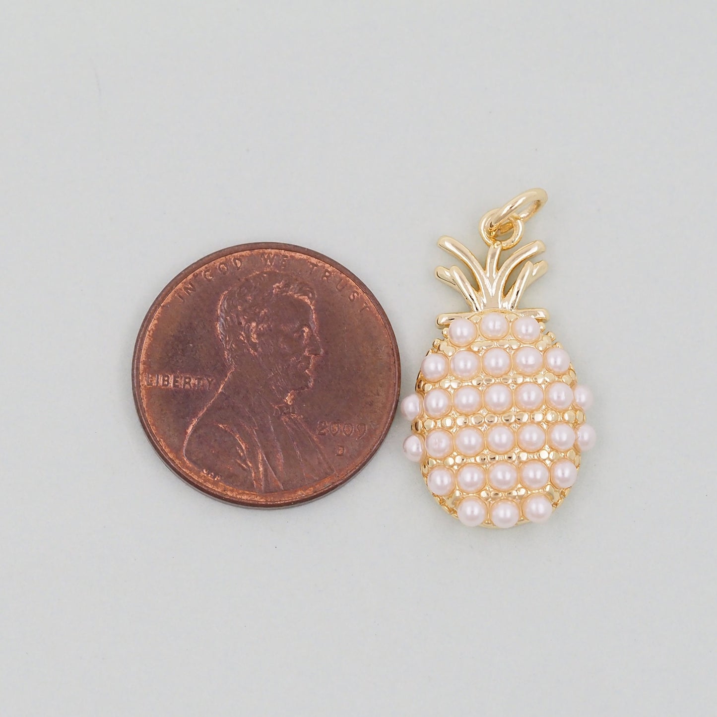 Gold Pineapple Charms,18K Gold Filled Pineapple Pendant,Fruit Charm Bracelet Necklace for DIY Jewelry Making Supply