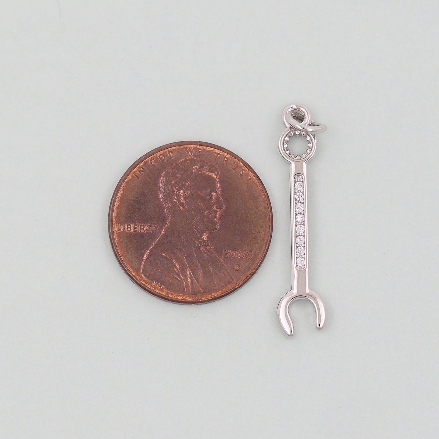 Gold wrench Charms,18K Gold Filled wrench Pendant,wrench Charm Bracelet Necklace for DIY Jewelry Making Supply