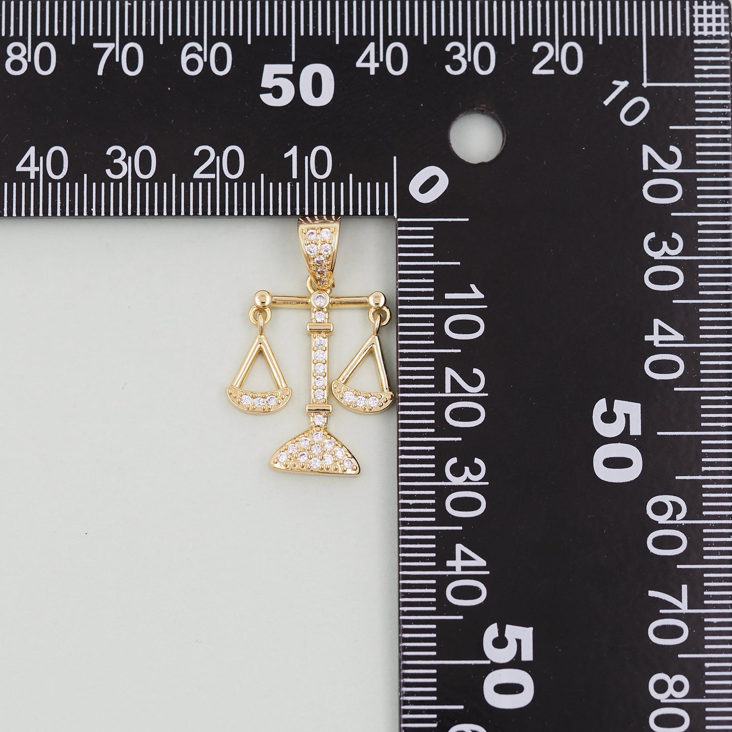 Gold Scales of Justice Charms,18K Gold Filled Scales of Justice Pendant,Scales Charm Bracelet Necklace for DIY Jewelry Making Supply