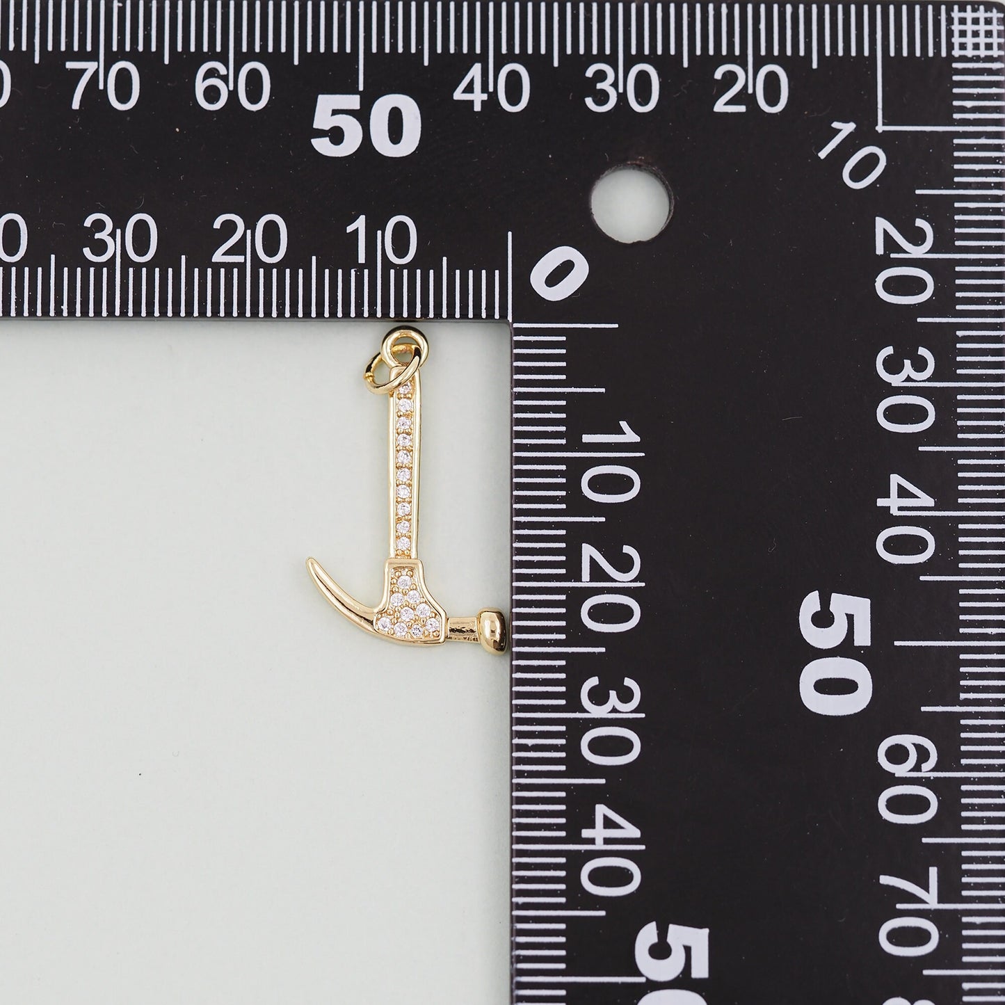 Gold hammer Charms,18K Gold Filled hammer Pendant,hammer Charm Bracelet Necklace for DIY Jewelry Making Supply