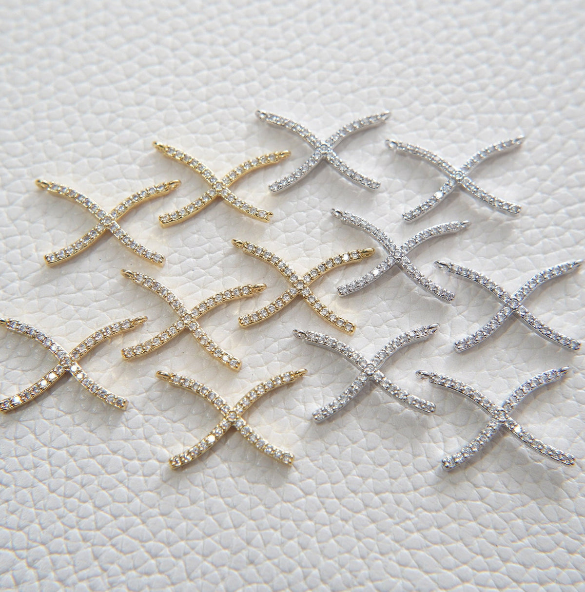 18K Gold Filled Cross Charm Pendant for Jewelry Making