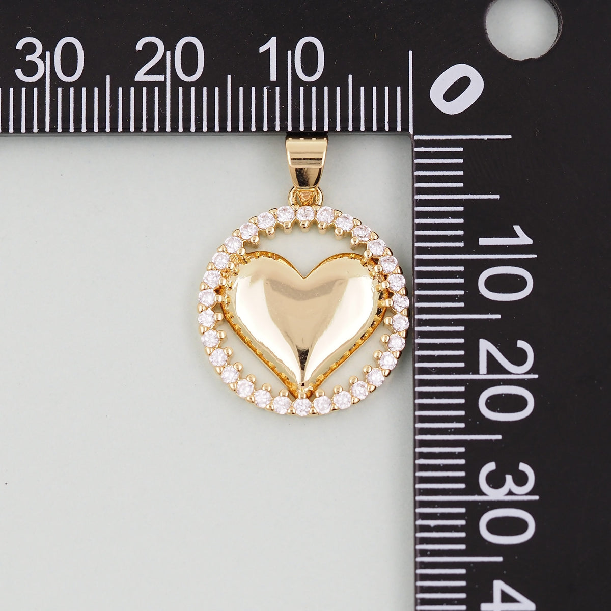 Gold Heart Charms,18K Gold Filled Heart Pendant,Heart Charm Bracelet Necklace for DIY Jewelry Making Supply