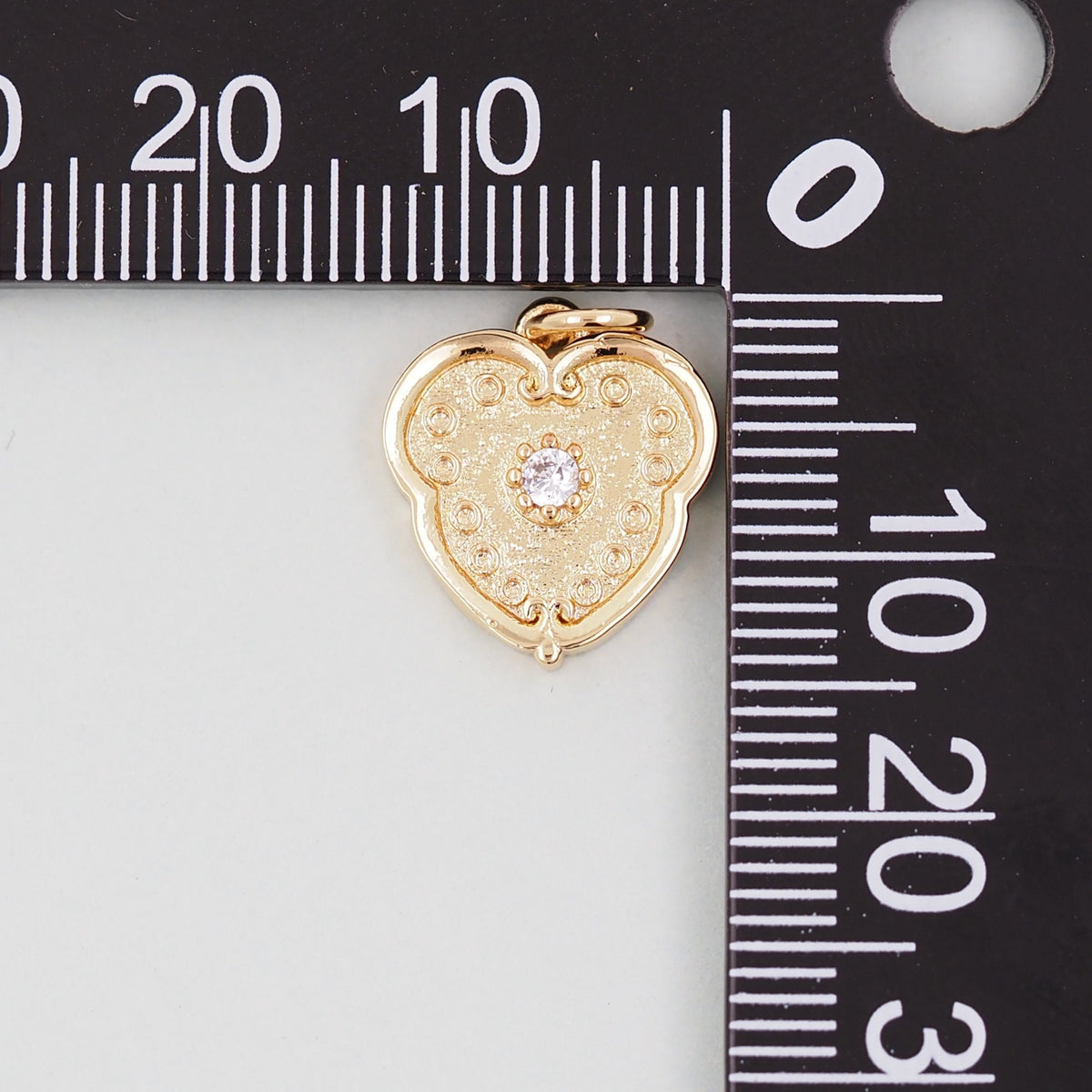 18K Gold Filled Heart Charm Pendant for Jewelry Making