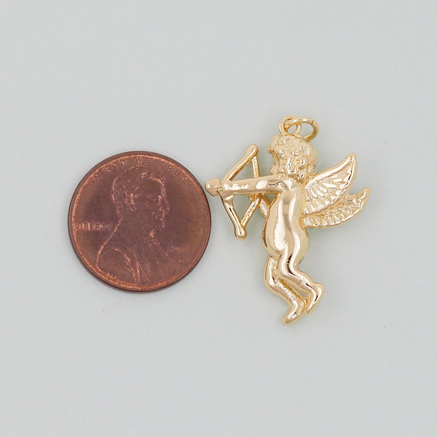 Gold Angel Charms,18K Gold Filled CZ Angel Pendant,Angel Charm Bracelet Necklace for DIY Jewelry Making Supply