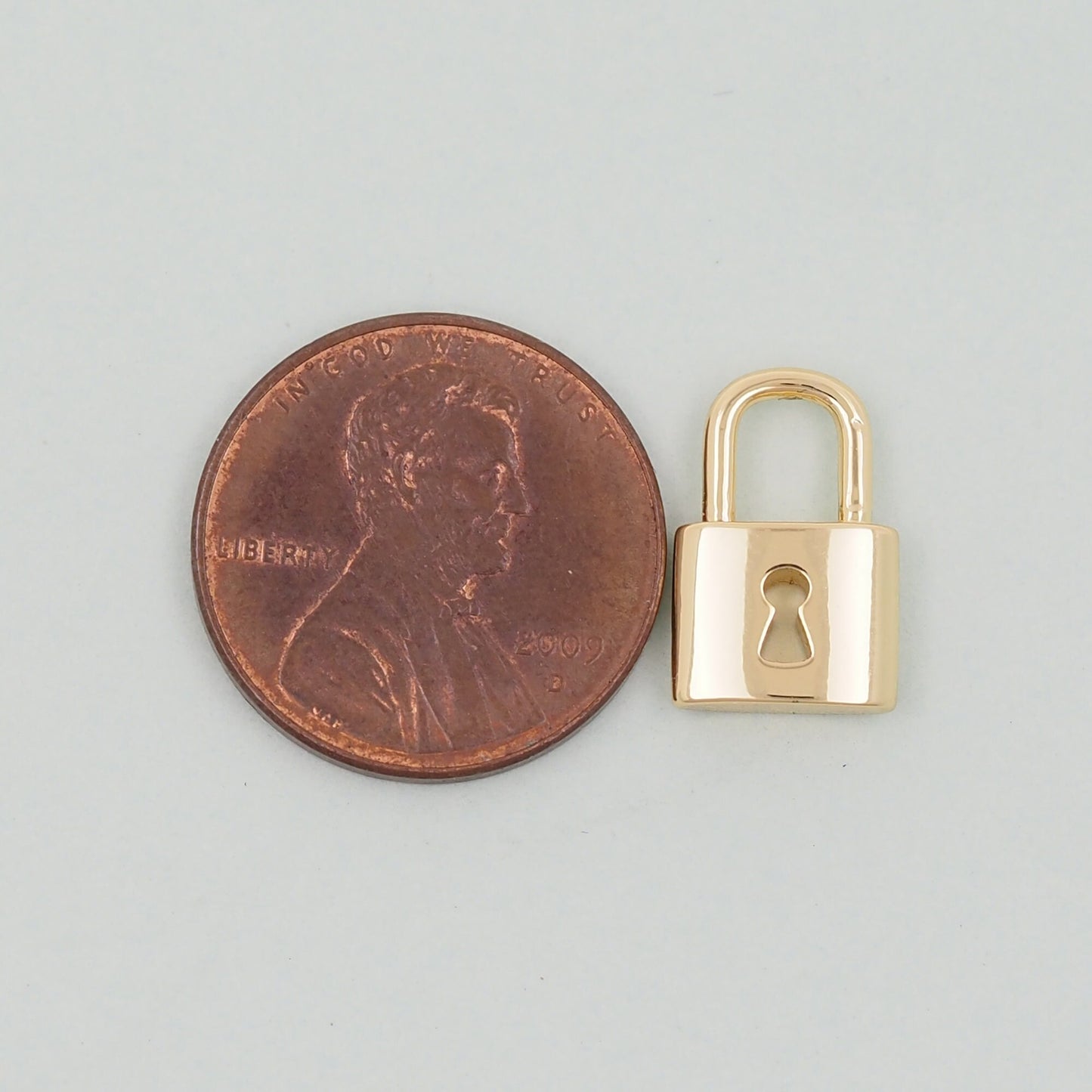 Gold Key Lock Charms,18K Gold Filled Key Pendant,Lock Charm Bracelet Necklace for DIY Jewelry Making Supply