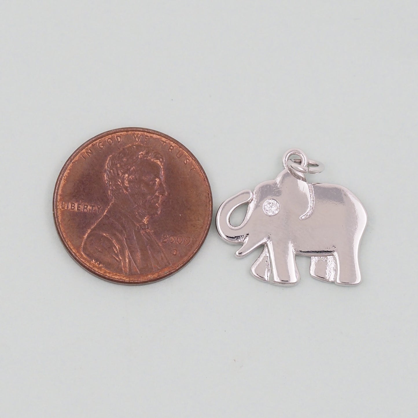 Gold Elephant Charms,18K Gold Filled CZ Elephant Pendant,Elephant Charm Bracelet Necklace for DIY Jewelry Making Supply
