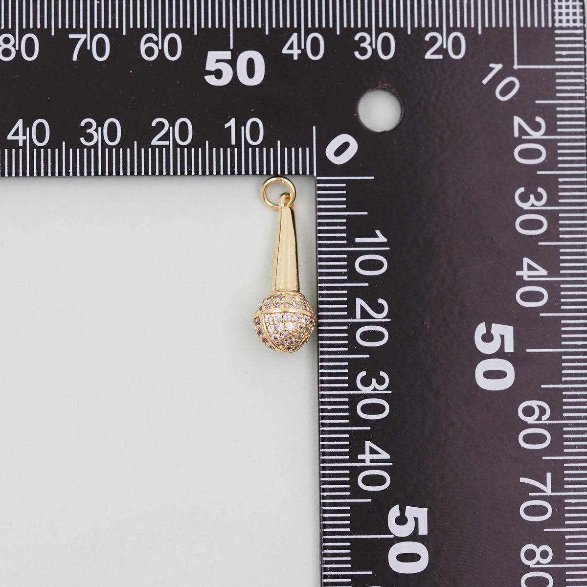 18K Gold Filled Cubic Zirconia Charm Pendant for Jewelry Making