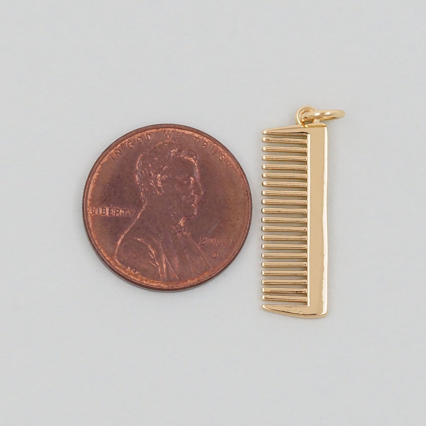 Gold Comb Charms,18K Gold Filled Comb Pendant,Comb Charm Bracelet Necklace for DIY Jewelry Making Supply