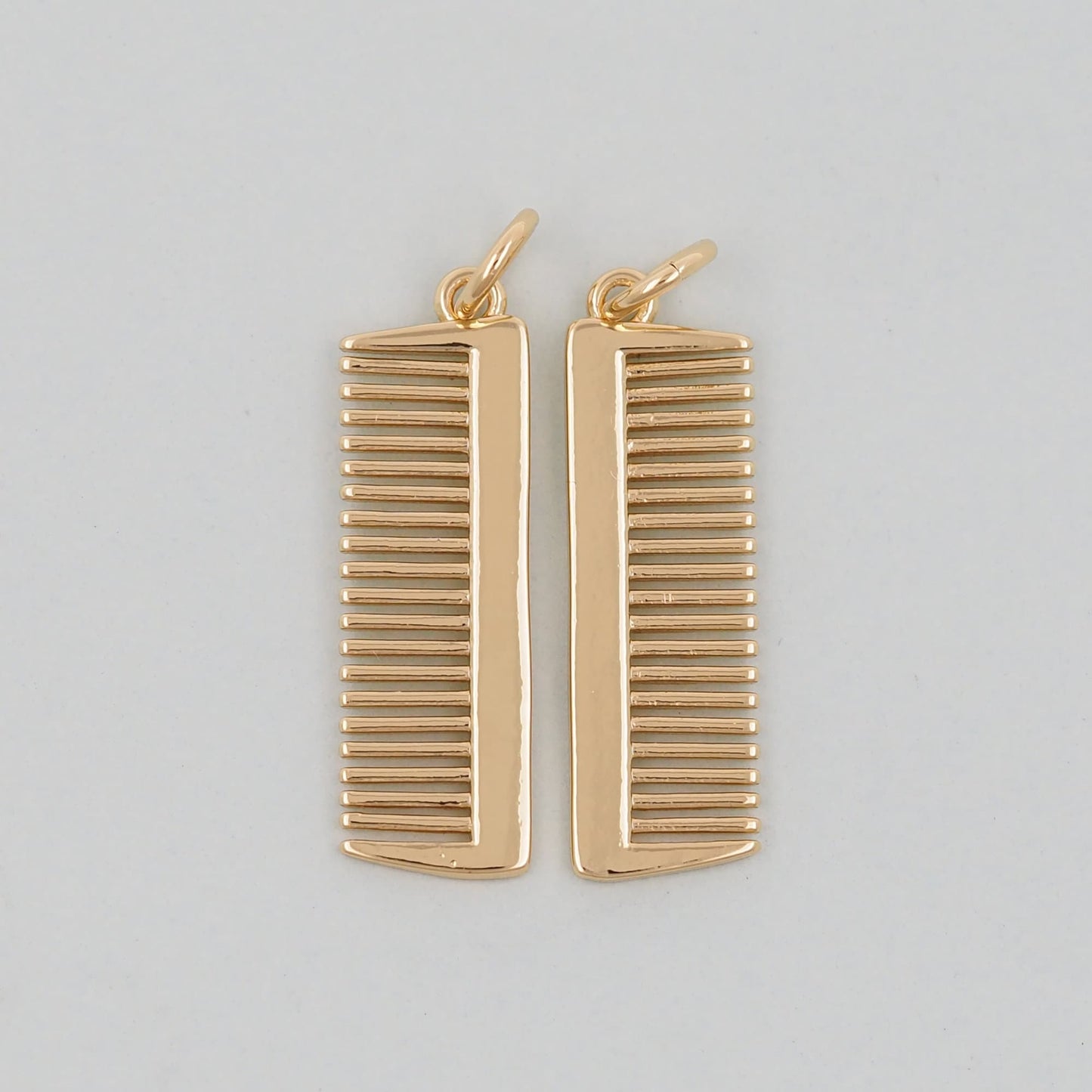 Gold Comb Charms,18K Gold Filled Comb Pendant,Comb Charm Bracelet Necklace for DIY Jewelry Making Supply