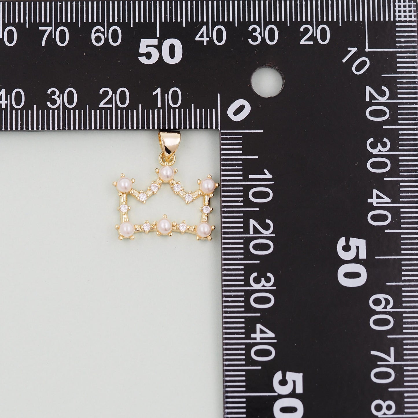 Gold crown Charms,18K Gold Filled CZ crown Pendant,crown Charm Bracelet Necklace for DIY Jewelry Making Supply
