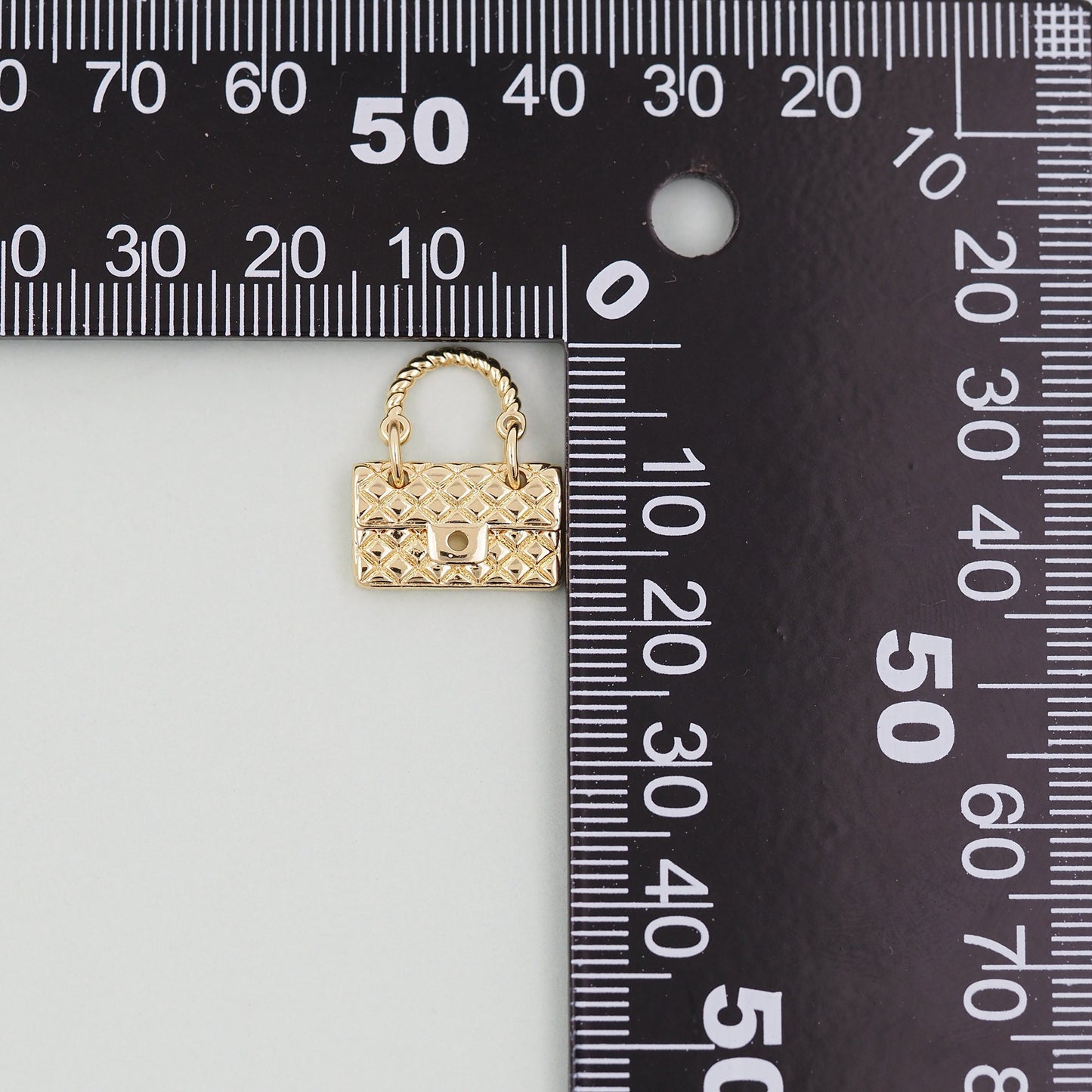 Gold handbag Charms,18K Gold Filled handbag Pendant,cute Charm Bracelet Necklace for DIY Jewelry Making Supply