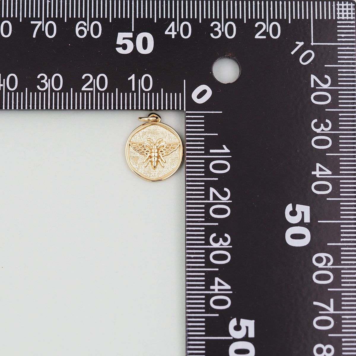 Gold Bee Charms,18K Gold Filled Coin Bee Pendant,Bee Charm Bracelet Necklace for DIY Jewelry Making Supply
