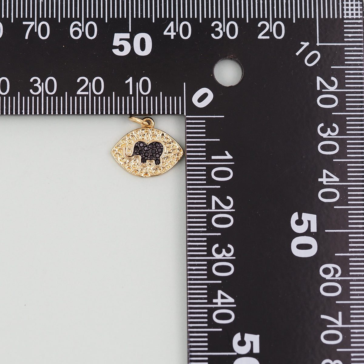 18K Gold Filled Cubic Zirconia Oval Charm Pendant for Jewelry Making