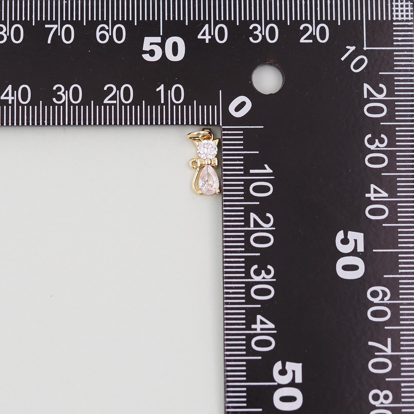 Gold Cat Charms,18K Gold Filled Cat Pendant,cute Charm Bracelet Necklace for DIY Jewelry Making Supply