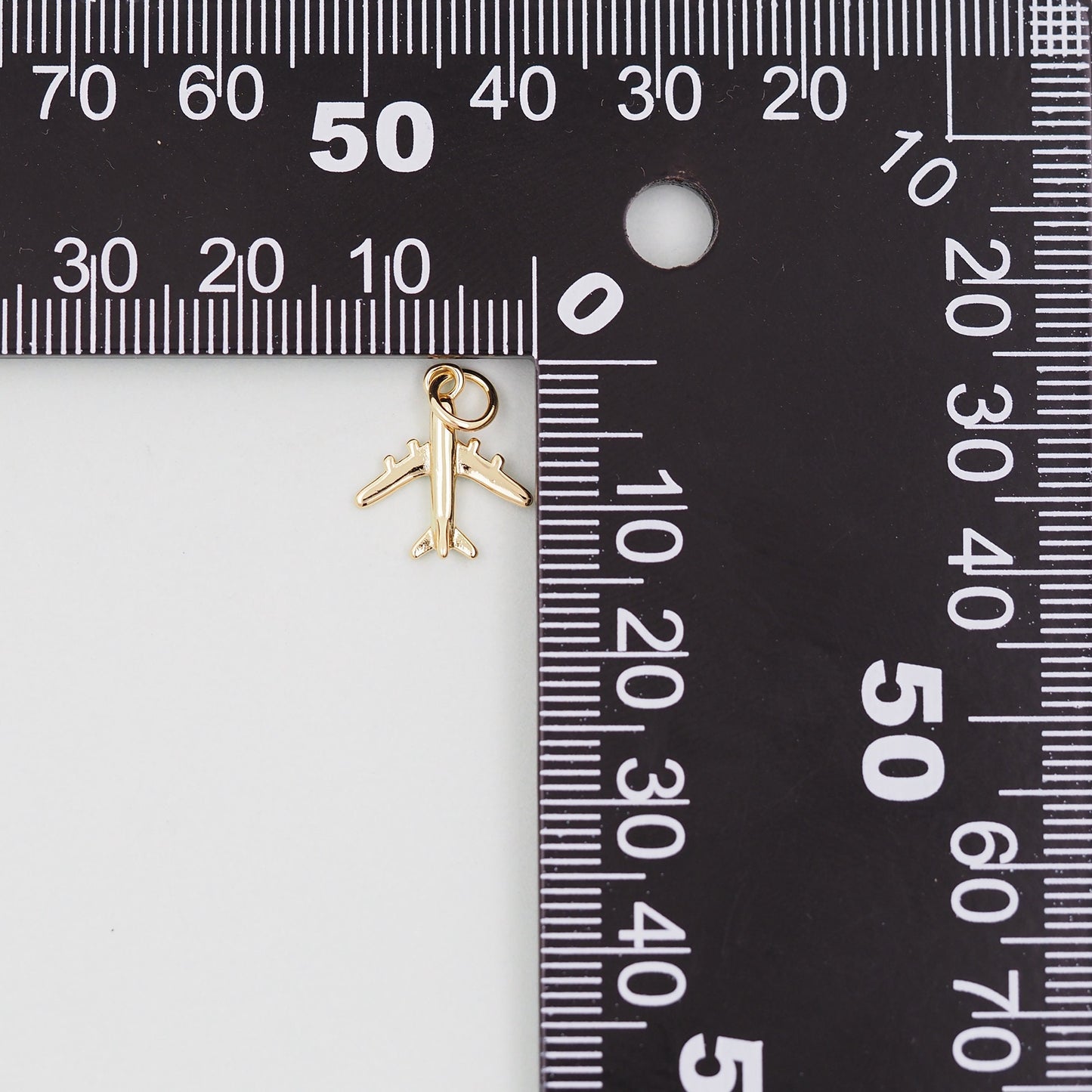 Gold airplane Charms,18K Gold Filled airplane Pendant,airplane Charm Bracelet Necklace for DIY Jewelry Making Supply