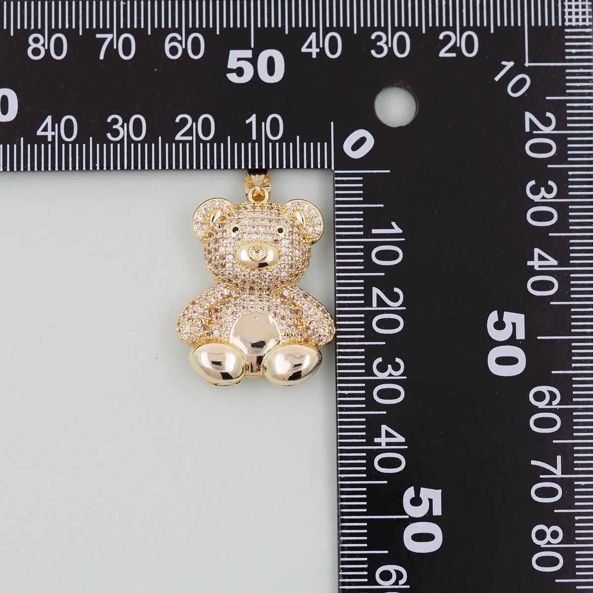 Gold Bear Charms,18K Gold Filled Bear Pendant,cute Bear Charm Bracelet Necklace for DIY Jewelry Making Supply