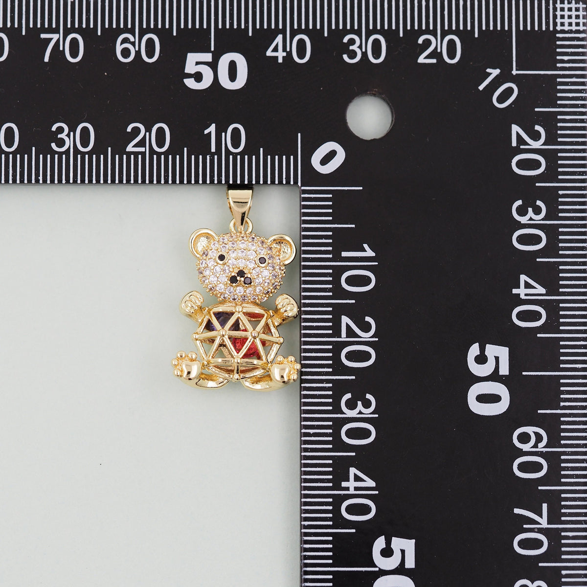 Gold Bear Charms,18K Gold Filled Bear Pendant,cute Bear Charm Bracelet Necklace for DIY Jewelry Making Supply