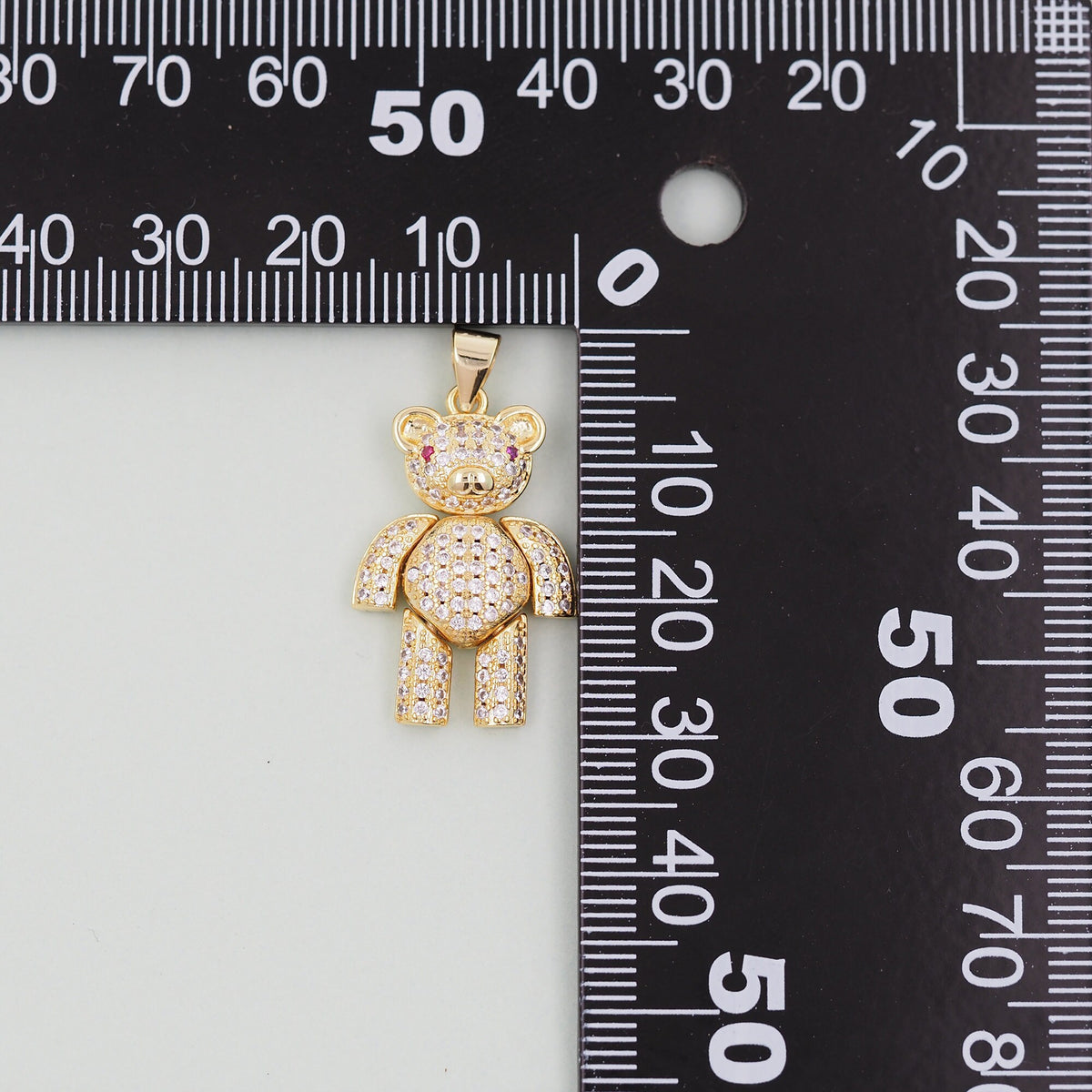 Gold Bear Charms,18K Gold Filled Bear Pendant,cute Bear Charm Bracelet Necklace for DIY Jewelry Making Supply