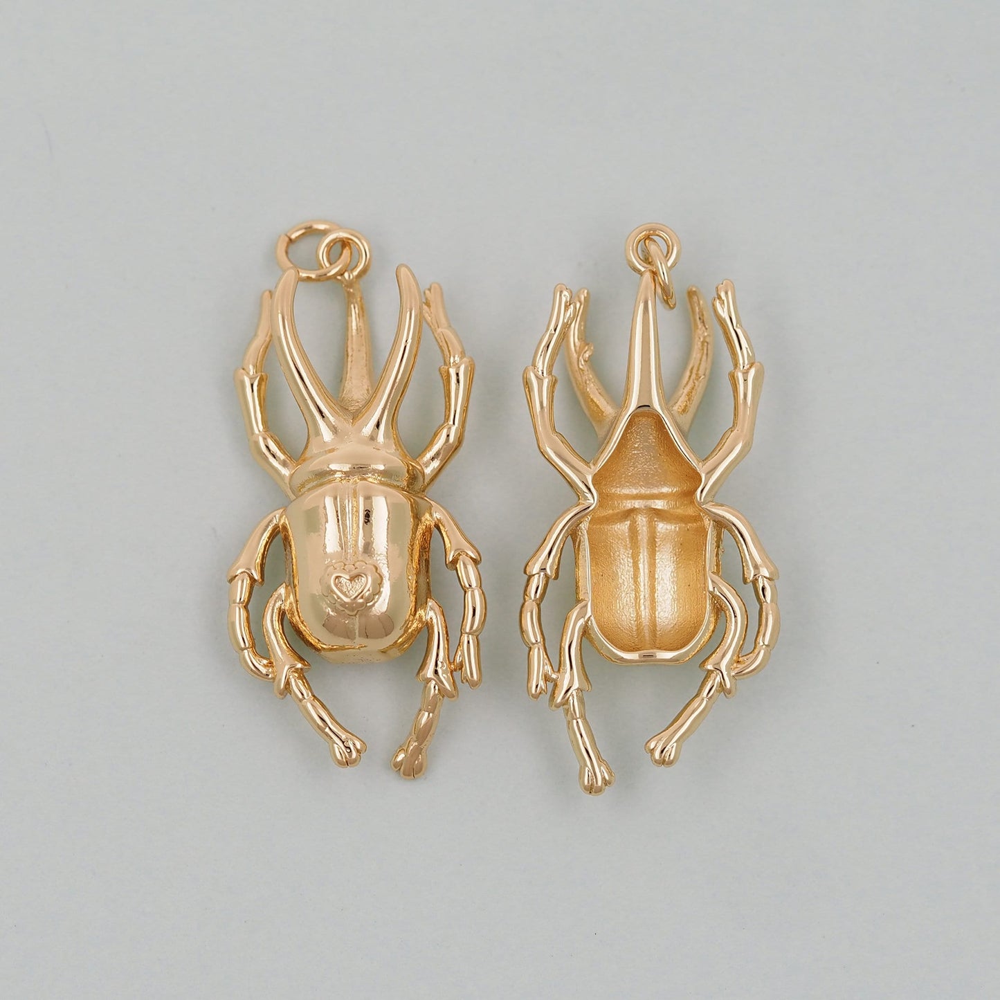Gold beetle Charms,18K Gold Filled beetle Pendant,beetle Charm Bracelet Necklace for DIY Jewelry Making Supply