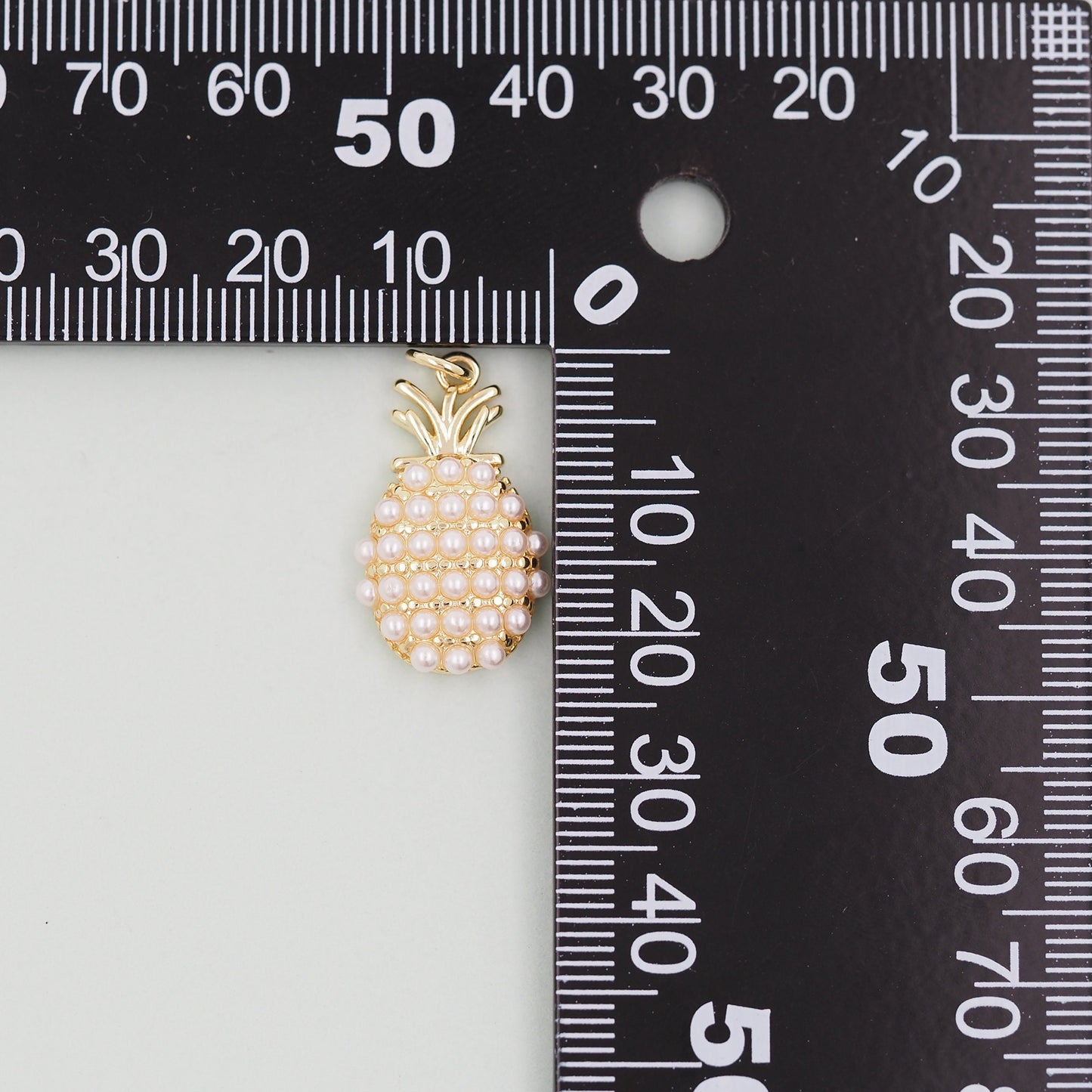 Gold Pineapple Charms,18K Gold Filled Pineapple Pendant,Fruit Charm Bracelet Necklace for DIY Jewelry Making Supply