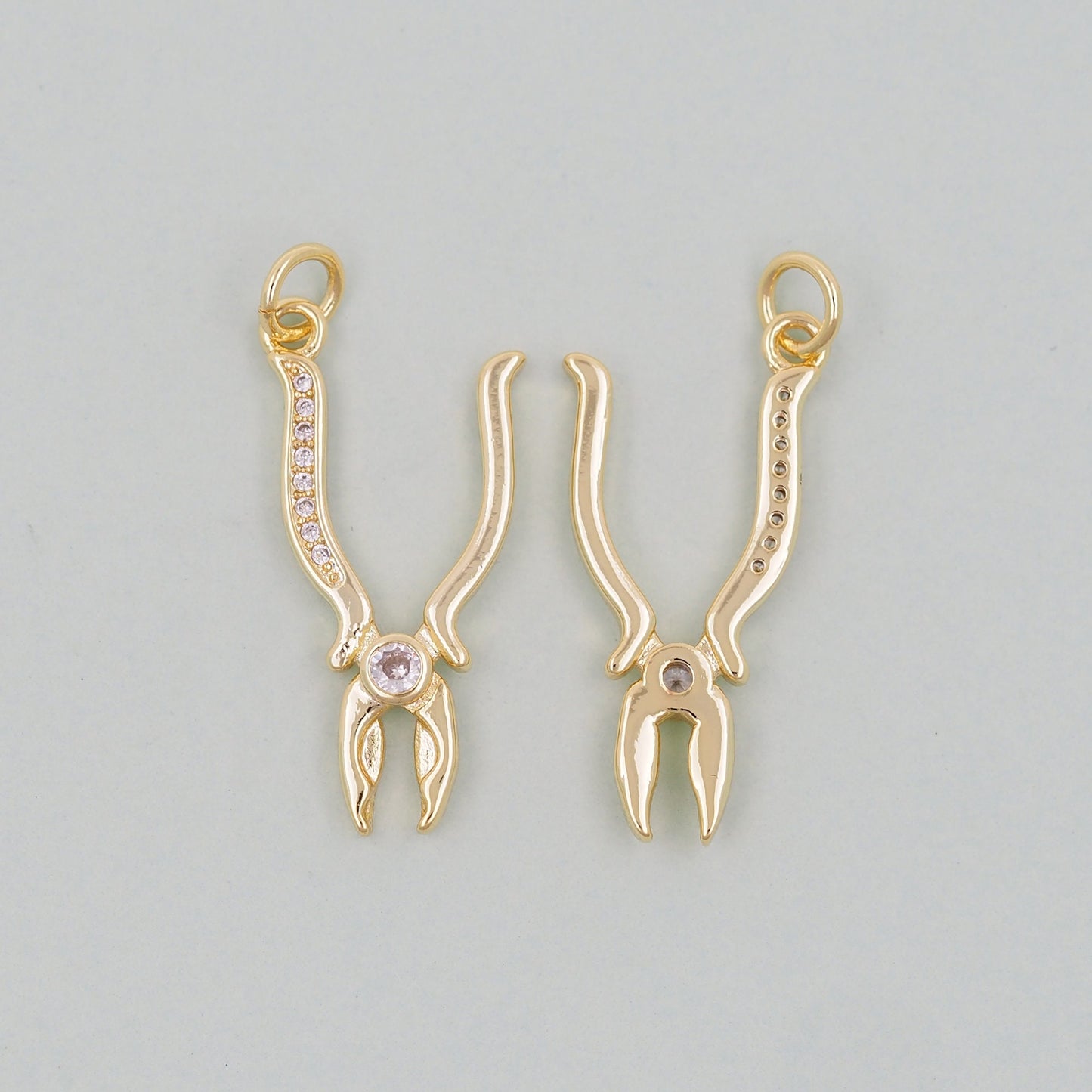 Gold Pliers Charms,18K Gold Filled pliers Pendant,pliers Charm Bracelet Necklace for DIY Jewelry Making Supply