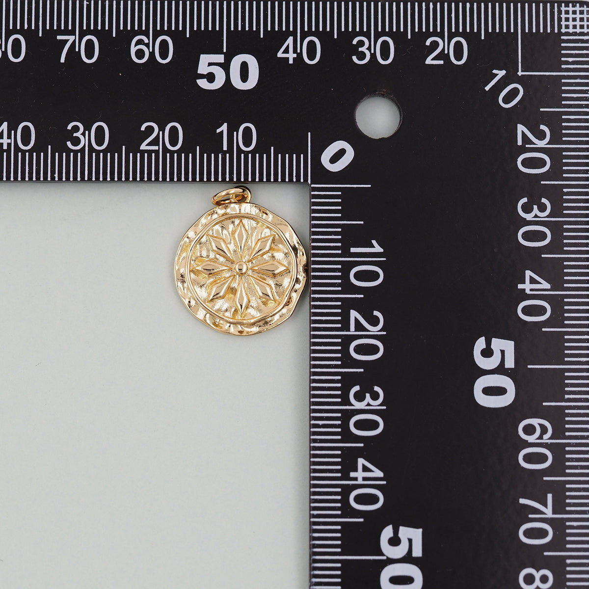 18K Gold Filled Flower Charm Pendant for Jewelry Making