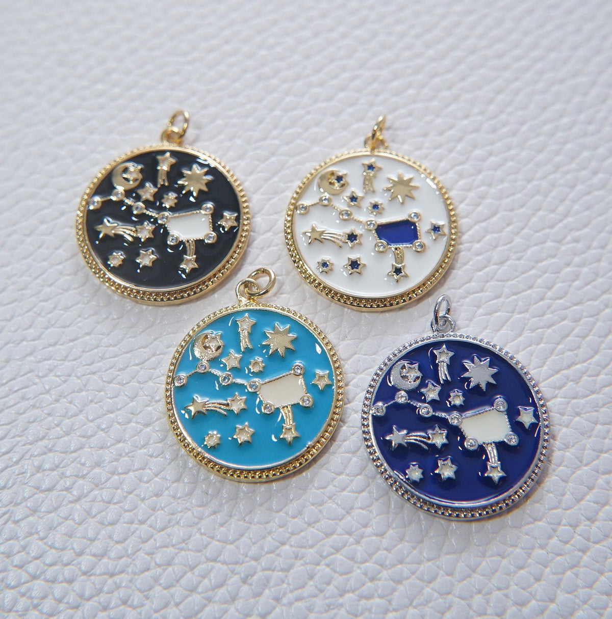 Gold Sun Charms,18K Gold Filled Star Pendant,Celestial Charm Bracelet Necklace for DIY Jewelry Making Supply