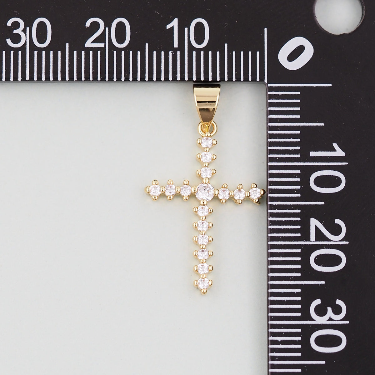18K Gold Filled Cross Charm Pendant for Jewelry Making