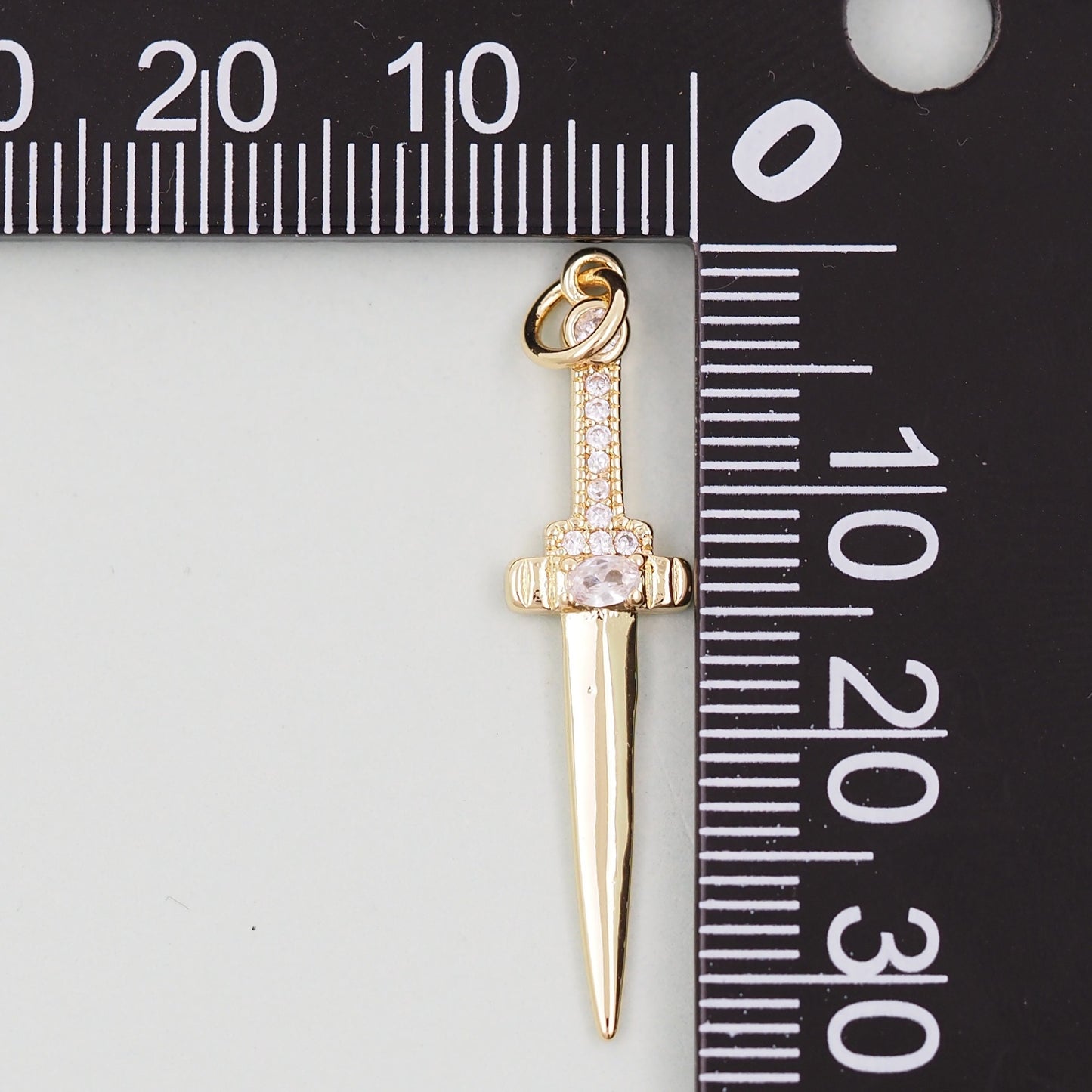 18K Gold Filled Dagger Pendant,Dagger Charm Bracelet Necklace for DIY Jewelry Making Supply