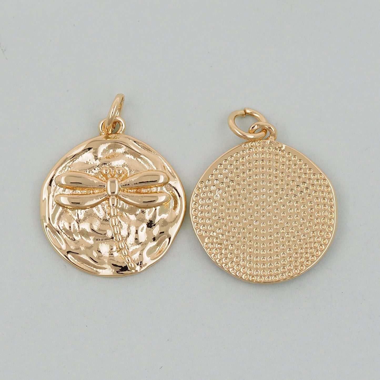 18K Gold Filled Dragonfly Pendant,Dragonfly Charm Bracelet Necklace for DIY Jewelry Making Supply
