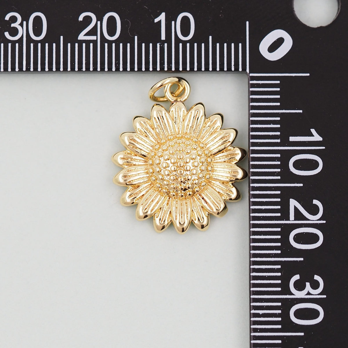 Gold Sunflower Charms,18K Gold Filled Sunflower Pendant,Sunflower Charm Bracelet Necklace for DIY Jewelry Making Supply