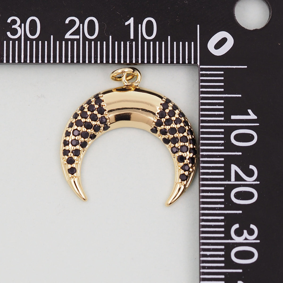 Gold horn Charms,18K Gold Filled horn Pendant,horn Charm Bracelet Necklace for DIY Jewelry Making Supply